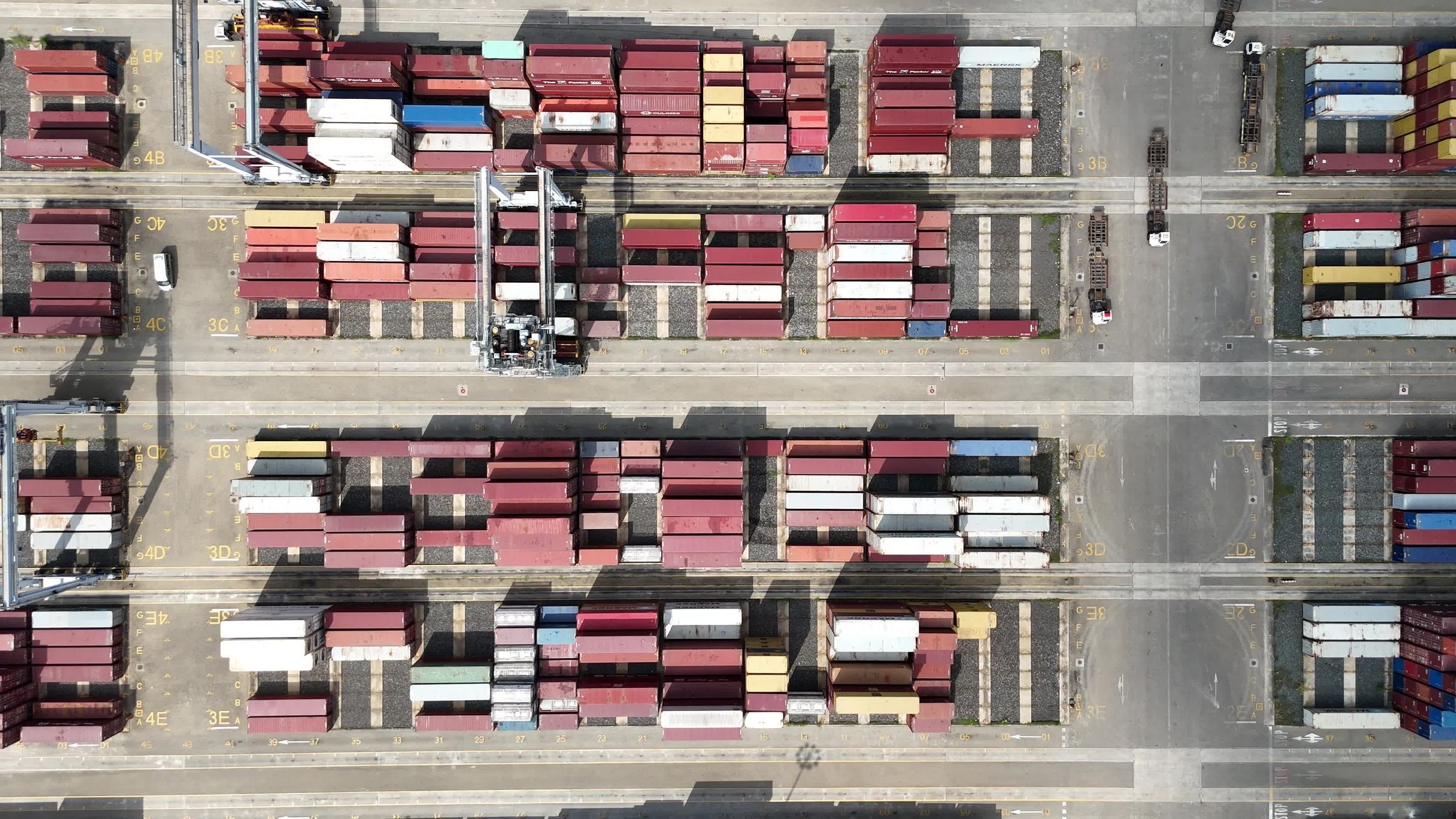 Container terminal from above: the corridor's demand engine